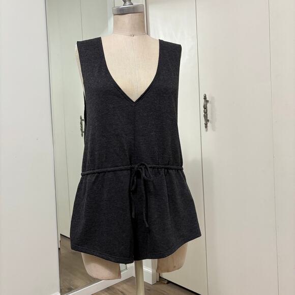 NWT Rosio USA Woman’s Gray Romper One-piece /Bathing Suit Cover up Small - Picture 1 of 6